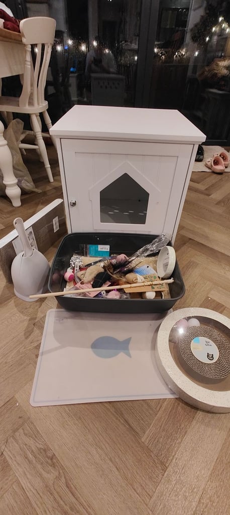 Cat Litter Box Enclosure and accessories 