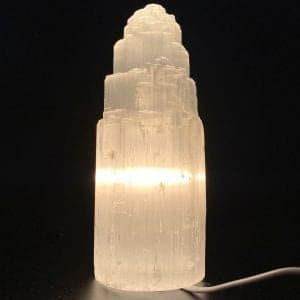 Mountain Natural Selenite Crystal Lamp