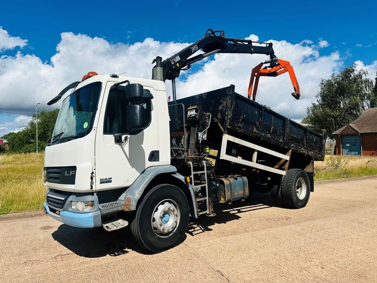 DAF LF 55 220 2008 (58) 18 TON TIPPER GRAB, HIAB 099 CRANE