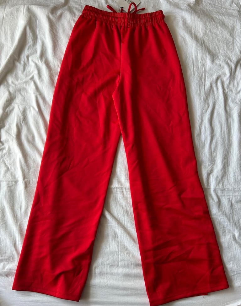 Glamorous red/white wide leg trouser size uk 10 
