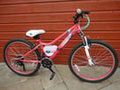 Apollo independence girls bike, suit age 8 to 11 years, 24 inch wheels, 18 gears, front suspension