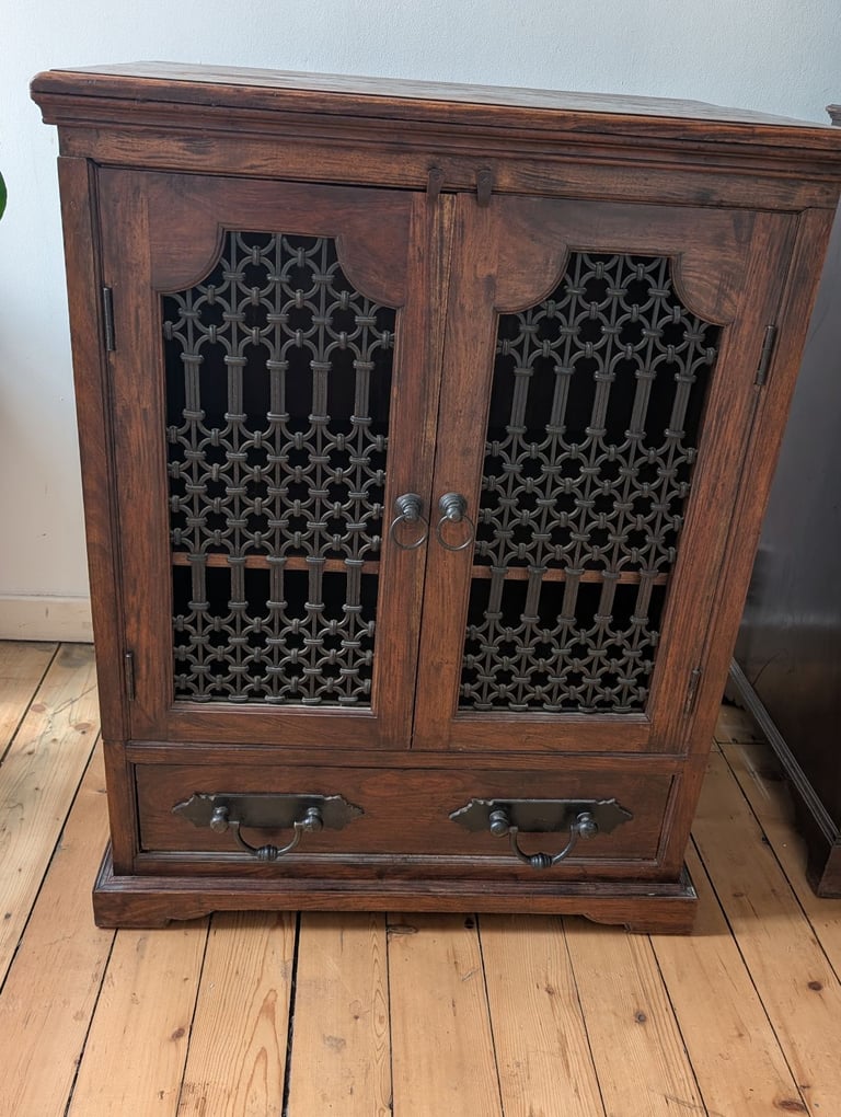 Solid wood and iron media unit/cabinet/cupboard/storage unit 
