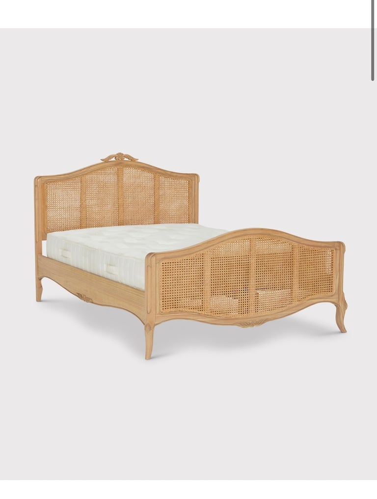 image for Barker and Stonehouse Lille French Style Rattan and Wood Double Bed 