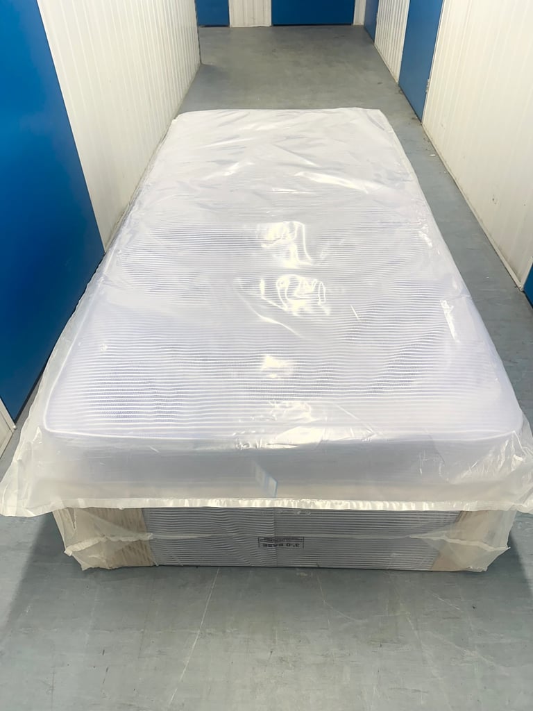 Brand-new single Divan bed  base & sprung mattress 