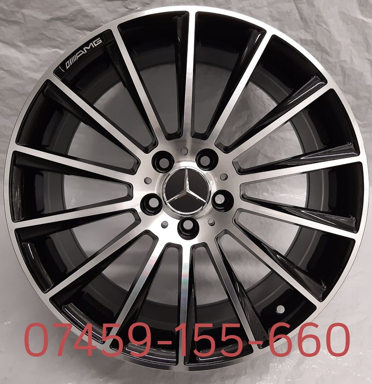 4X NEW ALLOY WHEELS (20" INCH ALLOYS) MERCEDES BLACK TURBINE 14 SPOKE AMG C E S CLASS GLE GLA CLS 