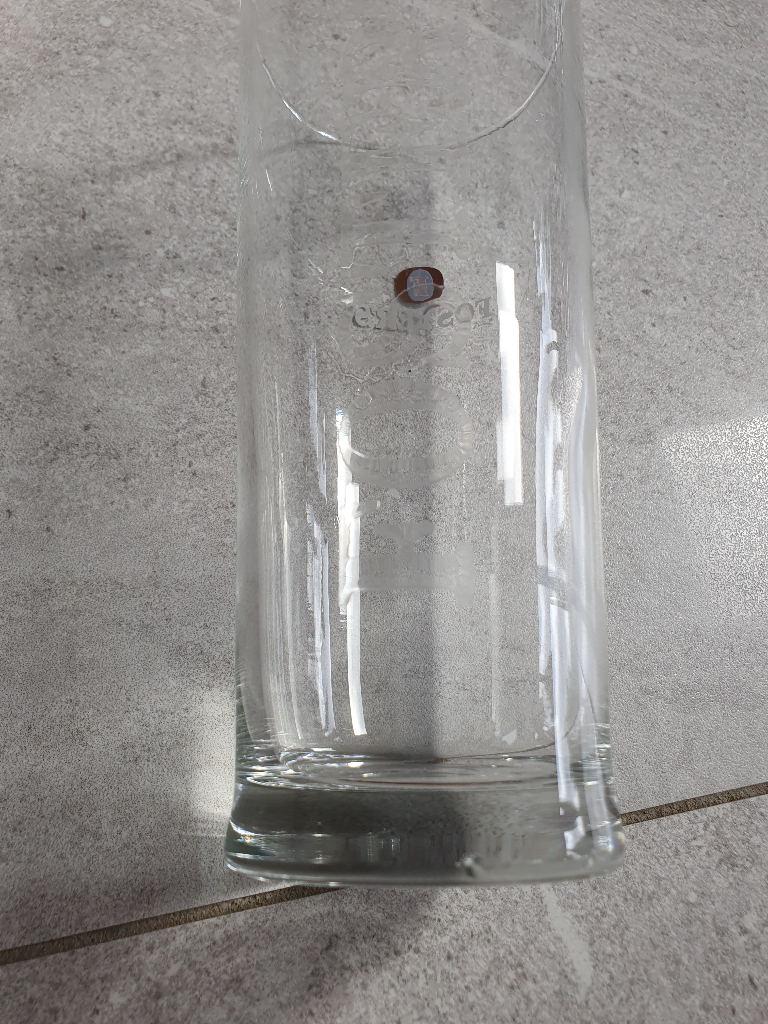 Embossed Fosters pint glass from 2000
