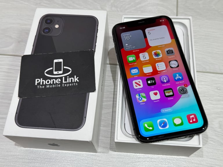 image for 📱 Black Apple iPhone 11 64GB Unlocked All Networks 🔋 100% + Warranty 🍎 - P684