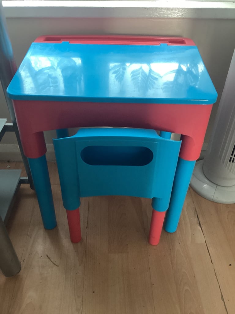 image for Kids red and blue desk with chair in very good condition 