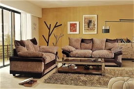 Jumbo Cord Sofa - Shannon sofa & Dino Sofa - 3+2 seater sofa and Corner Sofa For Sale