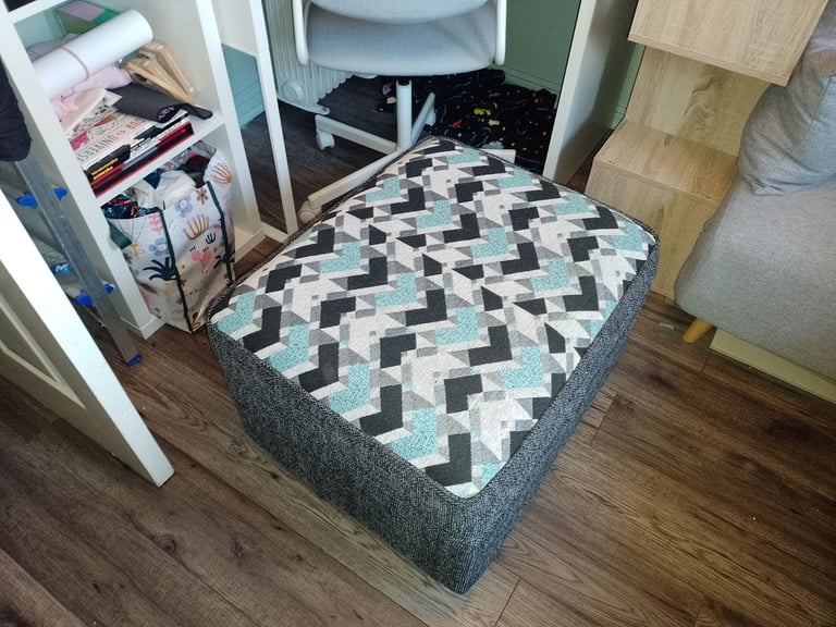 image for arm chair and foot stool