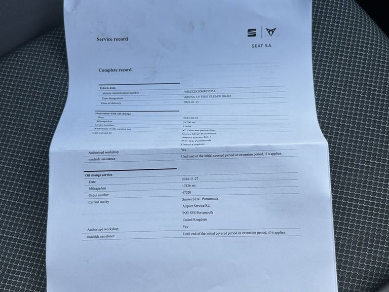 2021 SEAT Arona 1.0 TSI SE Technology [EZ] 5dr HATCHBACK PETROL Manual