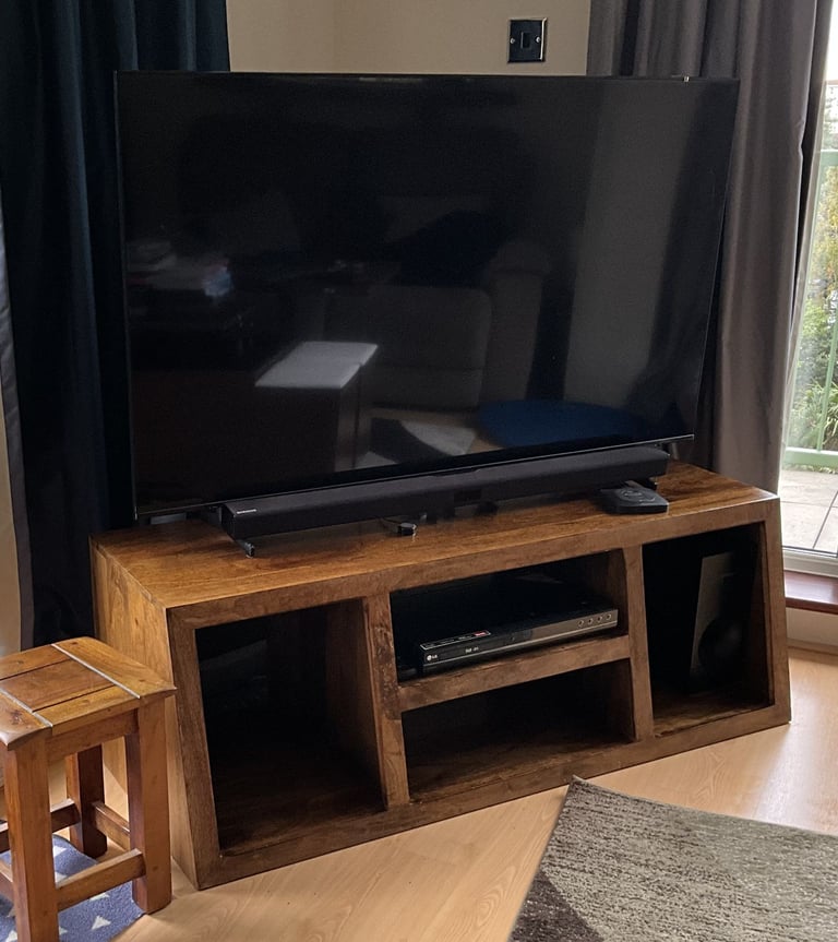 Dark Mango TV Unit Slanted Style