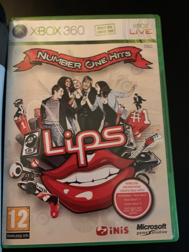  XBox 360 🎤 Game with 2 wireless microphones plus 2 games,Lips & The X factor