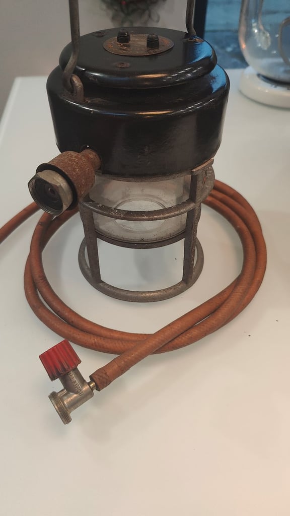 image for Vintage Bullfinch 1616 Propane / Butane Gas Lamp, LPG Gas Lamp with pipe