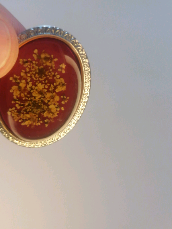 Vintage red colour brooch 