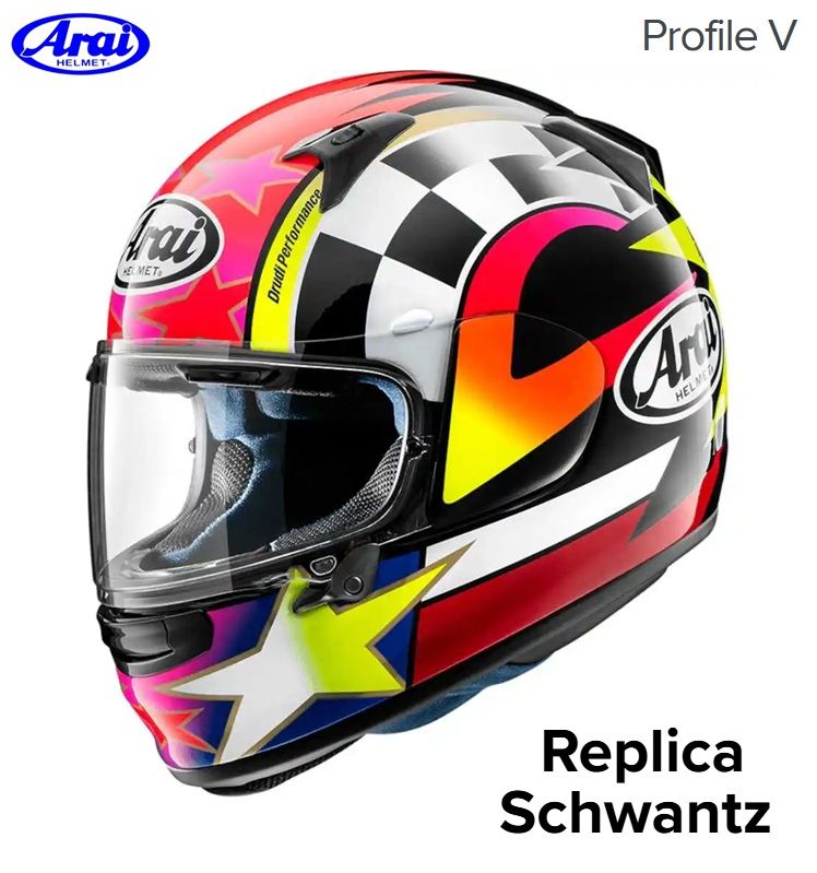 #ARAI PROFILE V - MOTORCYCLE HELMET - KEVIN SCHWANTZ 1995 - LARGE - BRAND NEW - £500