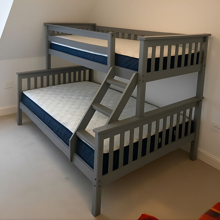 New Arrival !! Brand new Strong Tri[le Wooden Bunk bed Frame with optional Mattress