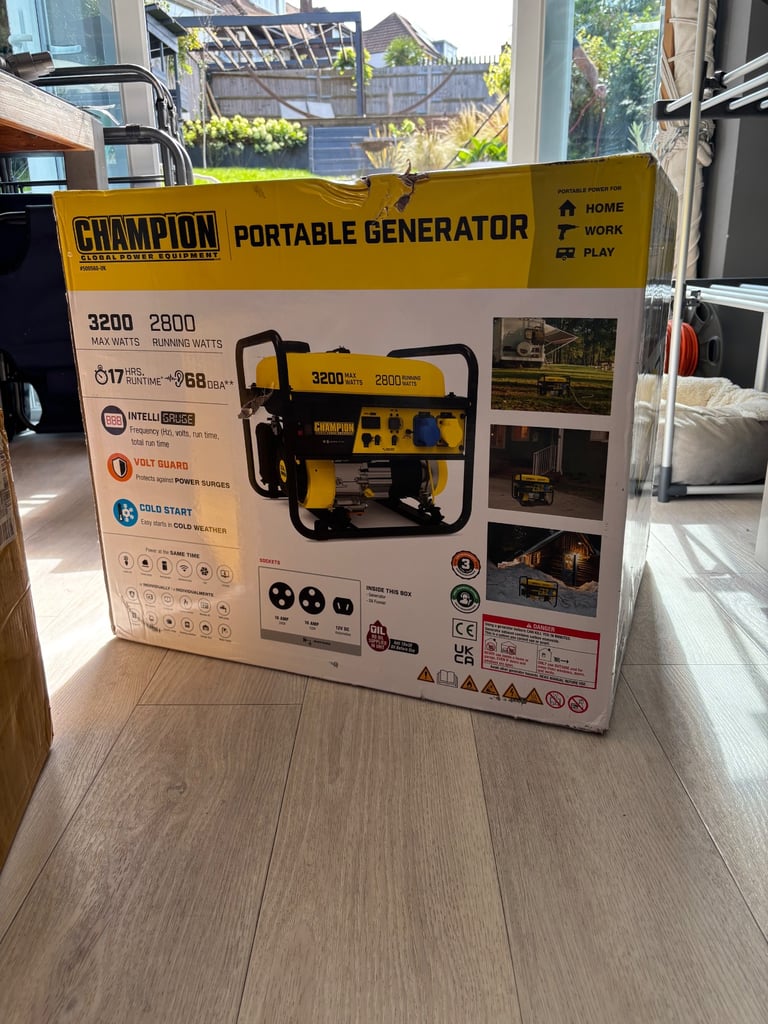 Portable petrol power generator 2800-3200 watt brand new