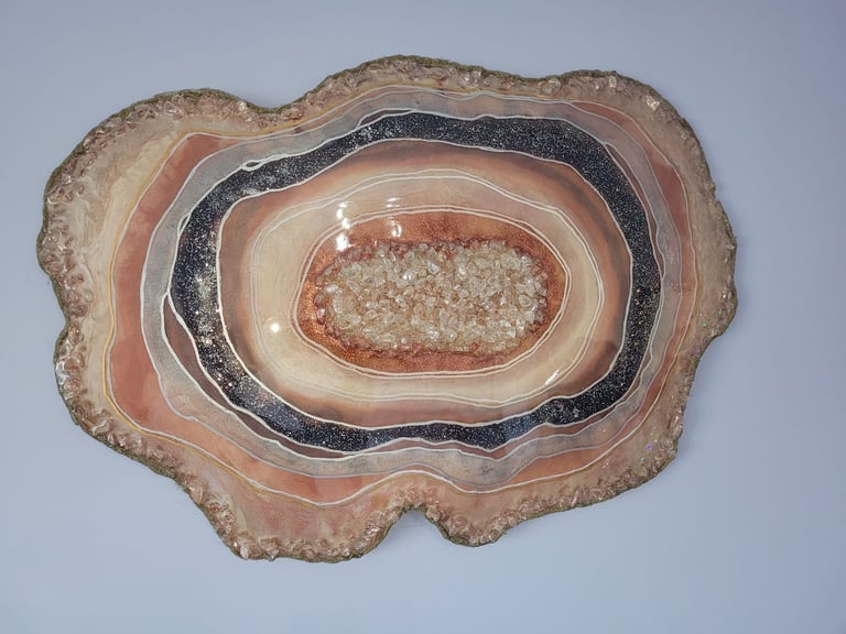 Large Geodes Geode - home made resin