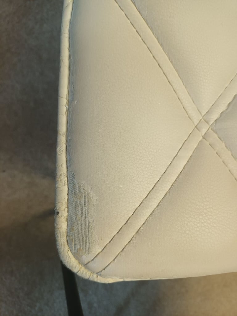 6 MODERN DINING CHAIRS - 3 WHITE,  3 DARK GREY