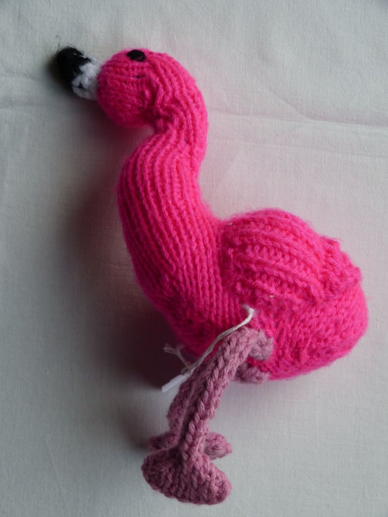 NEW Knitted Flamingo Stuffed Soft Plush Toy 25cm / 10in