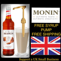 image for MONIN Salted Caramel Coffee syrup - Large 1 Litre with Syrup pump