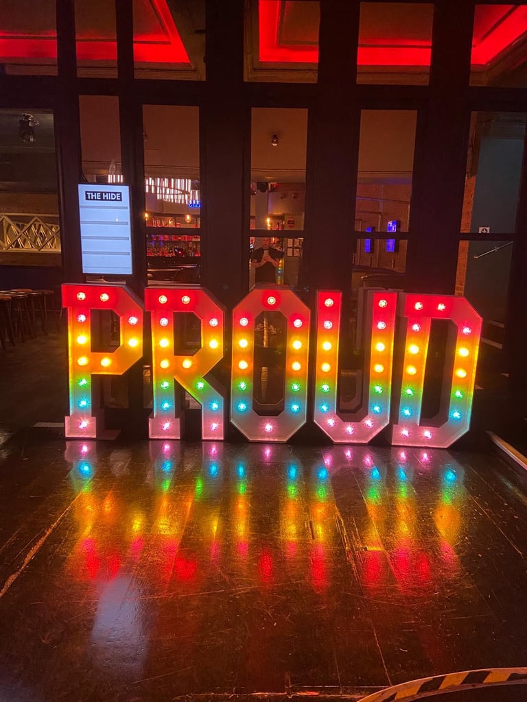 4ft Light up Letters & Numbers to hire, London