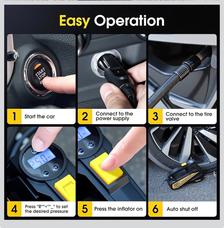 Tyre inflator air compressor(brand new)