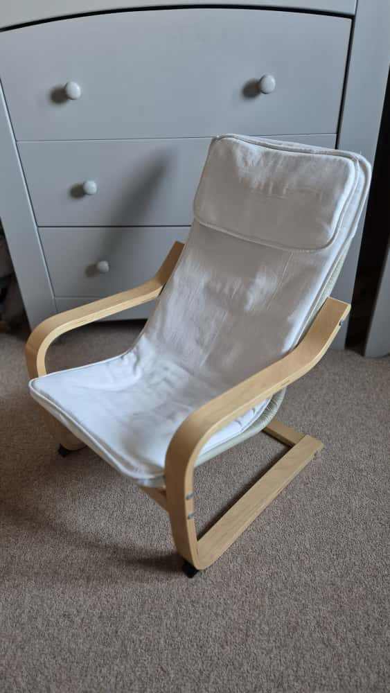 Kids IKEA Poang chair (white)