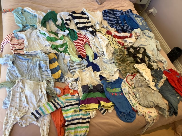 image for 74 Items Baby Boy Clothes Bundle Age 0-3,3-6,6-9,9-12, 12-18 Months and 2 years