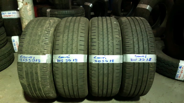 matching set 215 50 18 continental tyres 7mm £160 set fitd n bal £80 pair