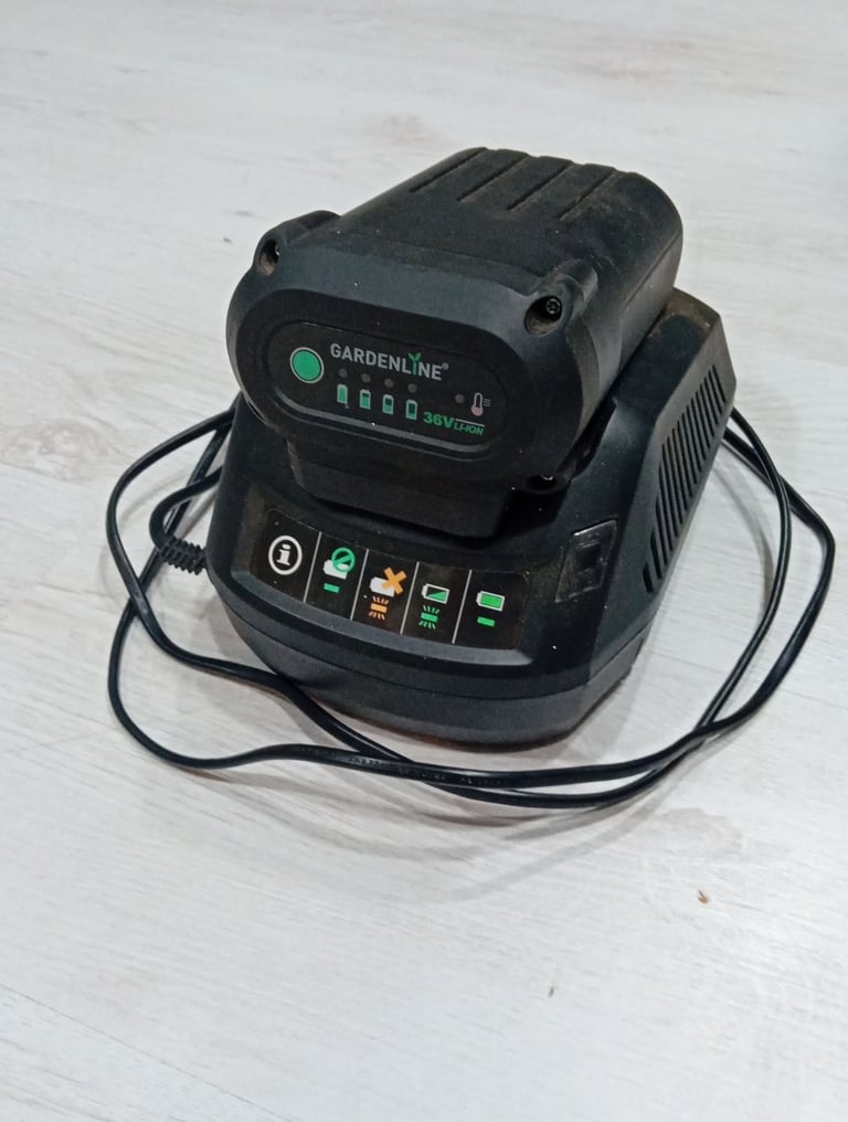 image for Gardenline Cordless mower battery and charher