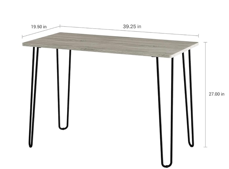 image for Lavish Home hairpin grey desk rrp £230