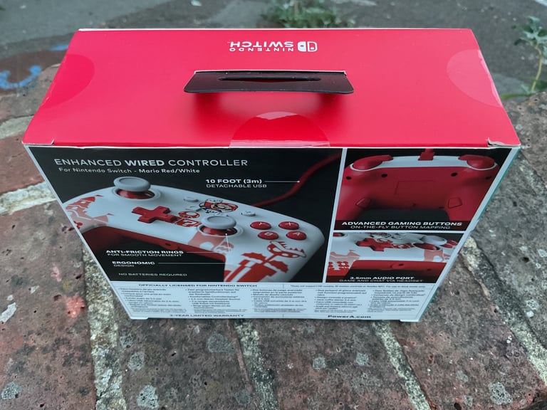 POWERA Joy-Con Charging Dock SUPER MARIO  ENHANCED WIRED CONTROLLER - New | Sealed