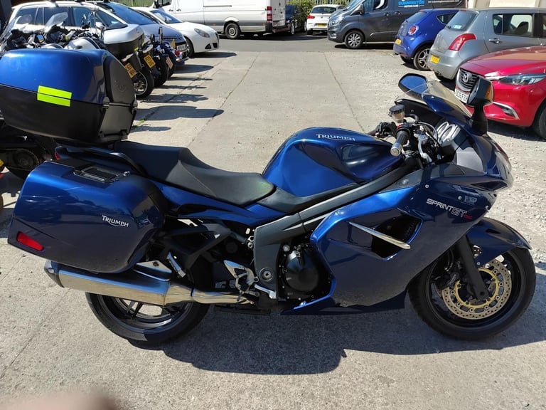 image for 2010 10 TRIUMPH SPRINT GT1050 ABS 1050 TOURER BLUE FULL LUGGAGE ST1050 ST