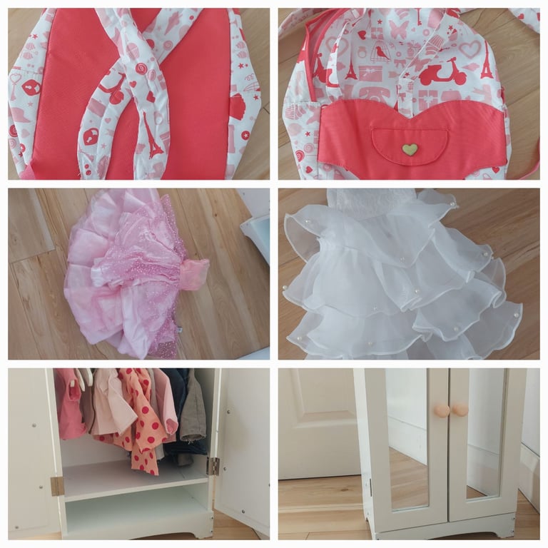 Our generation wardrobe and clothes and backpack 