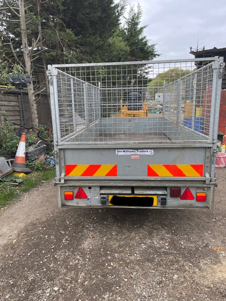 Ifor Williams trailer 12 x 5 Plant Digger Cage Ramps 6 LED lights twin axel 4 wheel 