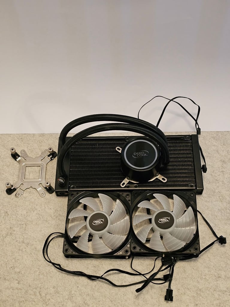 image for DeepCool 240mm AIO Liquid CPU Cooler (Dual 120mm Fans) – Used & Tested