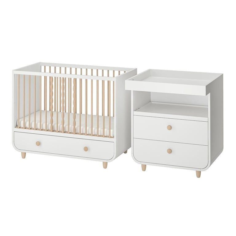 image for KEA MYLLRA, changing table, shnuggle matt & Tommee Tippee Nappy Bin