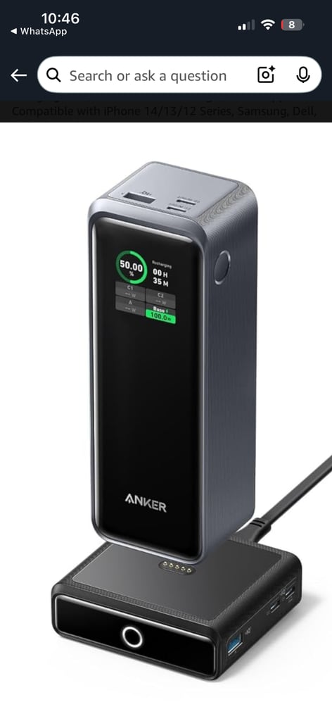 image for Anker Prime 27,650mAh Power Bank (250W) with 100W Charging Base, 