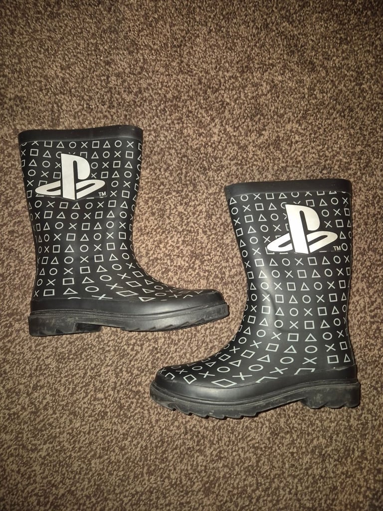 Unisex Childrens Black PlayStation Wellington Boots  UK 1 (EUR 33)