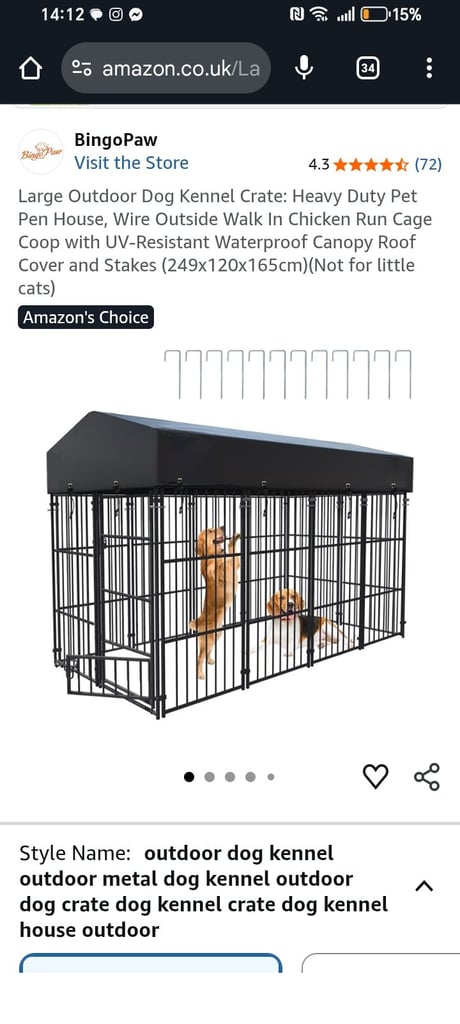 Outdoor dog cage