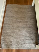 Grey jute rug (155cm x 245cm)