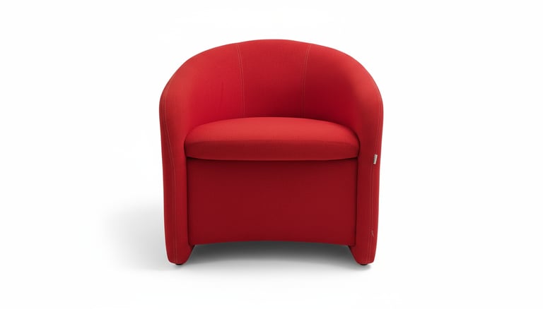 image for Emergent Red Tub Chair – Xtreme Panama Fabric