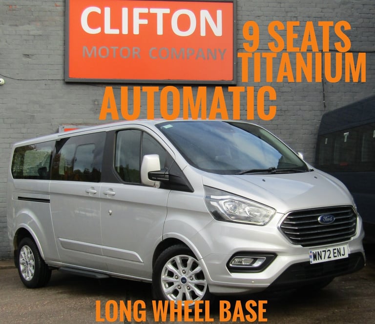 2022 Ford Tourneo Custom 2.0 EcoBlue 130ps L/R 9 Seater Titanium Auto Minibus Diesel Automatic