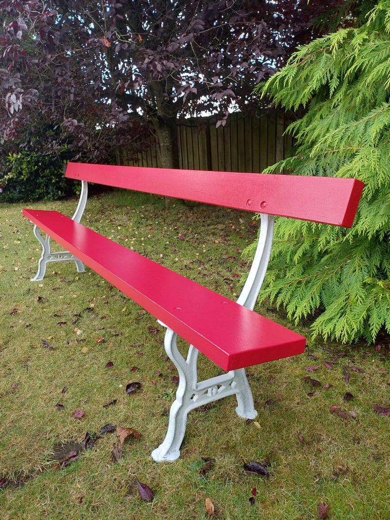 image for Beautiful Old Cast Iron Ended Garden Bench Seat In Immaculate Condition 
