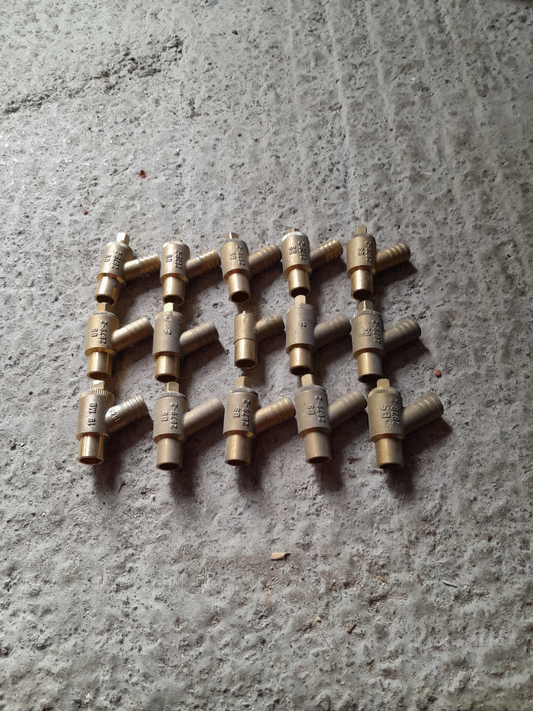 15 x 15mm Brass Drain Cocks - NEW