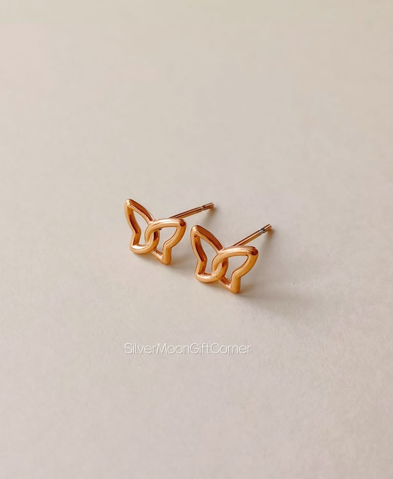  14K Gold Plated Stud Earrings Set Minimalist Dainty Earrings for Women, Girls & Mums