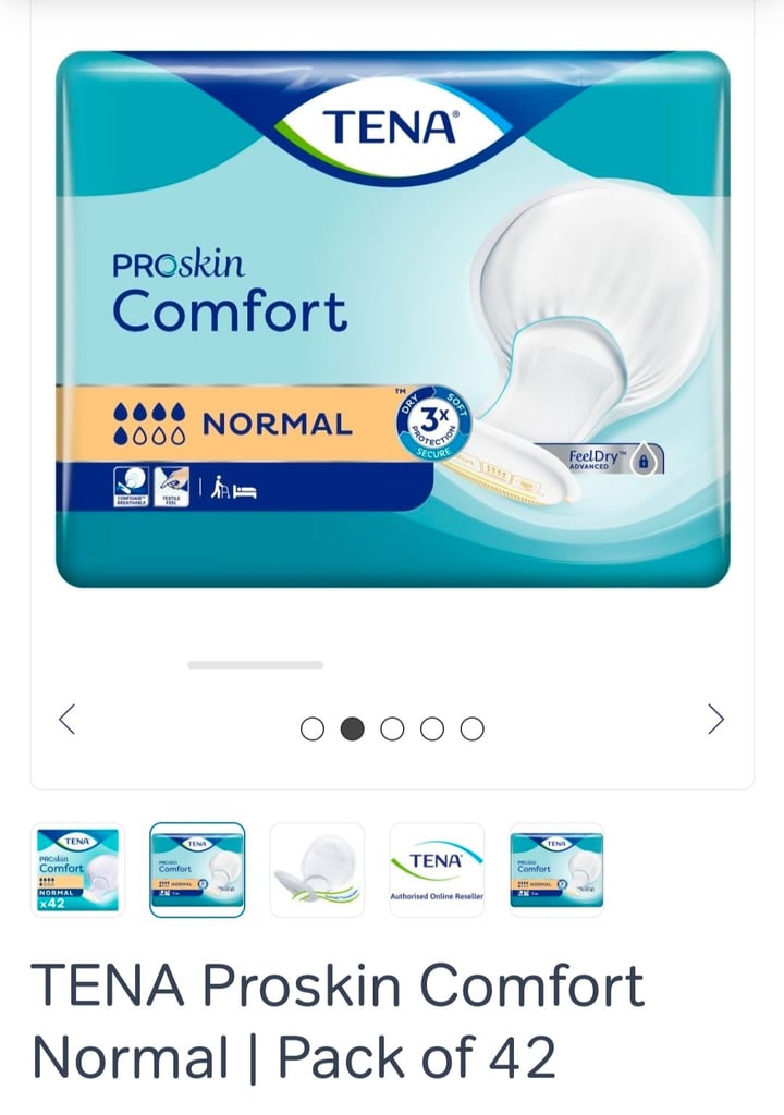 image for Tena comfort Normal 42 pack Brand new 