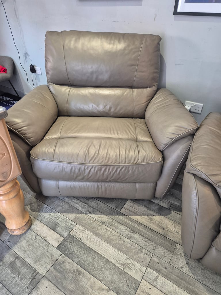Absolutely stunning Stone Leather Sofa.